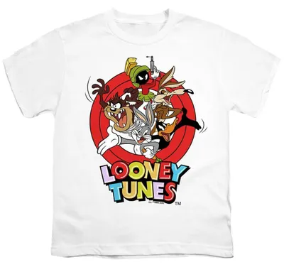 Image de T-shirt Looney Tunes pour enfants, en coton ring-spun, modèle TV35996 (taille 116), couleur blanche
