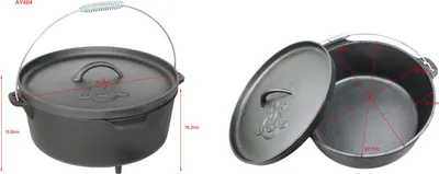 Image de El Fuego Dutch Oven, Marmite en fonte pure, 11,28 l, AY0464