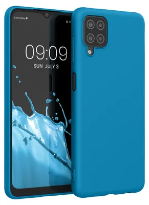 Produktbild von kwmobile Handyhülle für Samsung Galaxy A12 Hülle - TPU Case - Kabelloses Laden - Schutzhülle Cover in Karibikblau