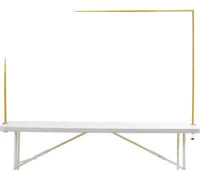 Produktbild von Verstellbarer Tischbogenständer, tragbares Design, einfache Montage, Gold, 3.8-8.3FT