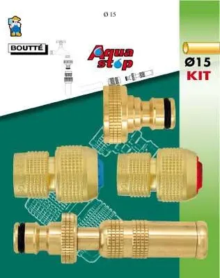 Image de Kit d'arrosage 4 pièces pour tuyau Ø15