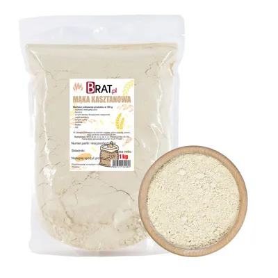 Zdjęcie produktu dla Mąka kasztanowa 1kg Brat.pl