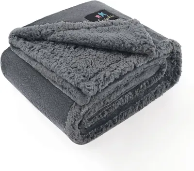 Obrázok produktu pre Deka pre psov 145 x 215 cm, svetlosivá, XL sherpa fleece, pre domáce zvieratá