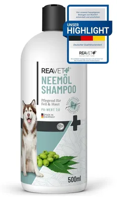 Productafbeelding van Neemolie shampoo voor honden, geschikt voor de vacht, 500 ml