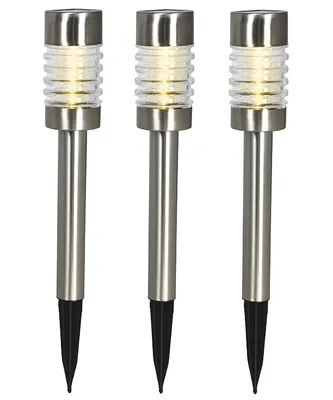 Produktbild von Solar Gartenlampen 3er Set, silber