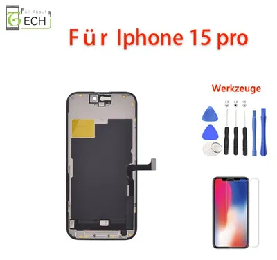 Produktbild von Für iPhone 15 Pro LCD Display Touchscreen Schutzglas Bildschirm