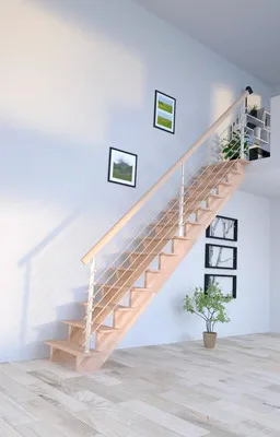 Obrázok produktu pre Schodisko Pertura Atanas Lepené drevo buk bez podstupníc buk rovné 100 cm 13/14
