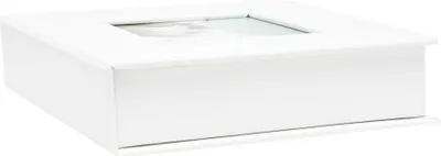 Immagine prodotto di Deknudt, scatola porta-USB e porta-foto, colore bianco, dimensioni 13x13x3,3 cm