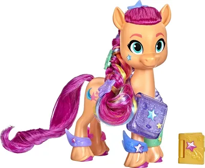 Obrázok produktu pre Hasbro F1794 My little Pony Sunny Starscout s dúhovou hrivou a 17 doplnkami, zemský poník s pletenými vlasmi