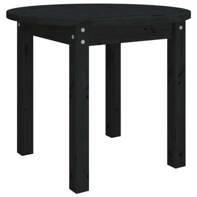 Image de vidaXL Table basse noire Ø 55x45 cm pin massif