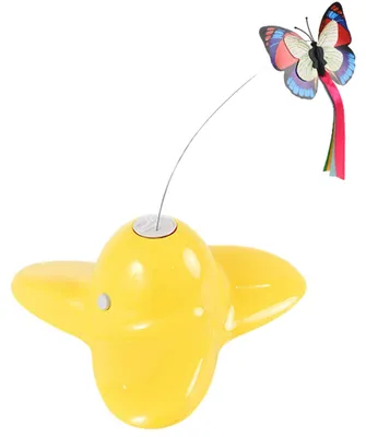 Produktbild von Katzenspielzeug, lustiges elektrisches flatterndes, rotierendes Kätzchenspielzeug, Katzenspielzeug mit Schmetterlingen
