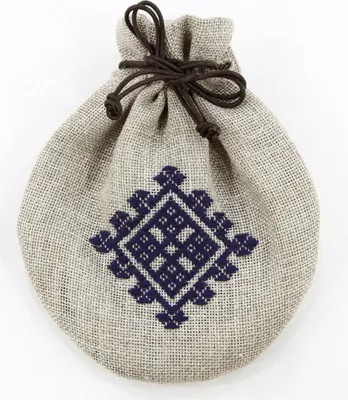 Produktbild von Olympus Kogin Stickpackung "Kinchaku Beutel Yasukosashi", Zählmuster, 17,5x15cm, Original aus Japan