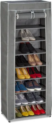 Produktbild von Famanu Schuhschrank mit 9 Fächern - 27 Paar - 150x60x30 cm - Anthrazit