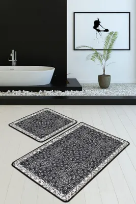 Image de Mijolnir, Paisley- CHL4367, noir, tapis de bain, 700 gr/m², 100% tissu velours