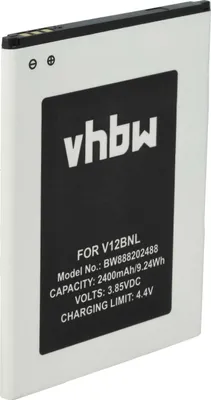 Produktbild von vhbw Akku Ersatz für Wiko V12BNL für Handy Smartphone Telefon (2400 mAh, 3,85 V, Li-Ion)