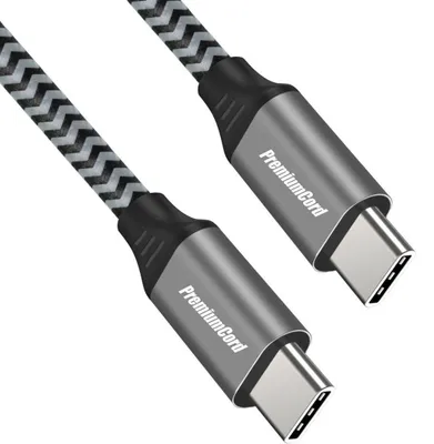 Zdjęcie produktu dla Kabel PREMIUMCORD USB-C M/M, 100 W, 20 V/5 A, 480 Mbit/s, krótki, 2 m (ku31cw2)