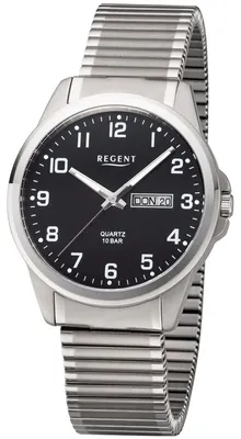 Produktbild von Regent 1798.90.96 / F1199 Herren-Armbanduhr, Titan-Gehäuse, Metall-Armband