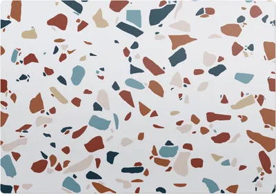 Produktbild von Kieselsteinmosaik – Bodenschutzmatte – Rutschfest – Schutzmatte für Büro – Vinylmatte – Stuhlunterlage  –100 x 70 cm