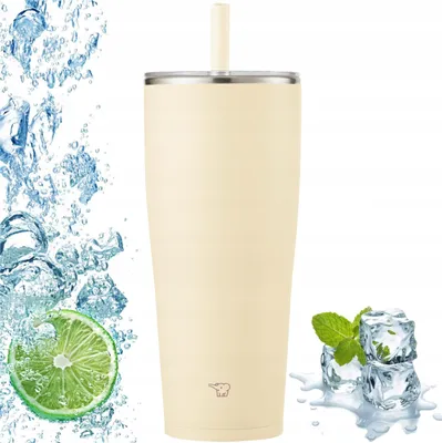 Produktbild von Thermobecher mit Strohhalm für Kaltgetränke ZOJIRUSHI SX-HA89H-CM 890ml Beige
