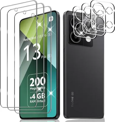 Obrázok produktu pre Pre Xiaomi Redmi Note 13 Pro 5G - 3x ochranné sklo na displej + 3x fólia na fotoaparát