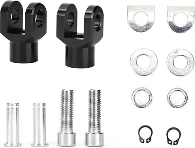 Obrázek produktu pro Černá hliníková sada šroubů a matic 29 mm/1,1 palce pro montáž pedálů na motocykl