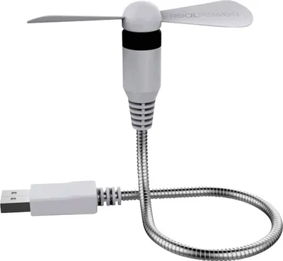 Produktbild von RealPower USB mini Ventilator  weiß      USB-A (flexibel)