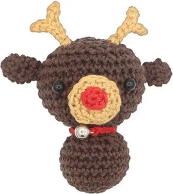 Image de Kit de crochet Hardicraft Noël renne DIY 9 cm coton Set