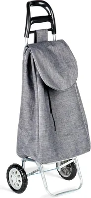 Produktbild von Einkaufswagen mit Tasche, Grau, 30L Fassungsvermögen