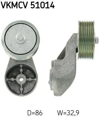 Produktbild von SKF VKMCV 51014 Umlenkrolle Keilrippenriemen passend für MERCEDES-BENZ ATEGO 2