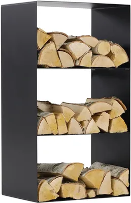 Produktbild von MAGNUS Brennholzregal R147 Schwarz Kaminregal Holzregal Ofenregal