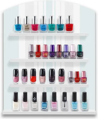 Produktbild von Nagellackregal Wandregal NAILBOARD Aufbewahrung Organizer Setzkasten versch. Modelle, Farbe:Blau BHT 340 x 420 x 70 mm