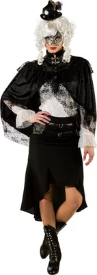 Produktbild von Steampunk Cape schwarz, Größe:S/M