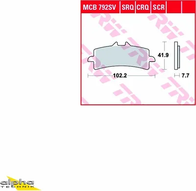 Produktbild von TRW Bremsbelagsatz MCB792SCR 1299 Superleggera HC 1190 RC8 R KTMRC8 Ninja H2 ZXT00X RSV4 1000