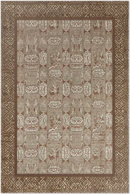 Produktbild von Ornamentales Mosaikmuster im Vintage-Stil – Vinyl Fußmatte – 60x90 cm – Rutschfest, Pflegeleicht & Langlebig