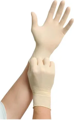 Produktbild von MaiMed sensitiv PF | 1000 Latexhandschuhe | beige | Gr. M | Einweghandschuhe