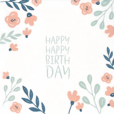 Produktbild von Serviette "Happy Happy Birthday"