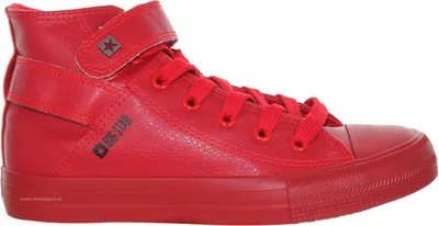 Produktbild von BIG STAR Damskie czerwone skórzane trampki 36