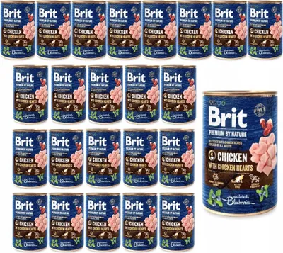 Produktbild von BRIT Premium By Nature Huhn und Herzchen - Nassfutter für Hunde - 400 g