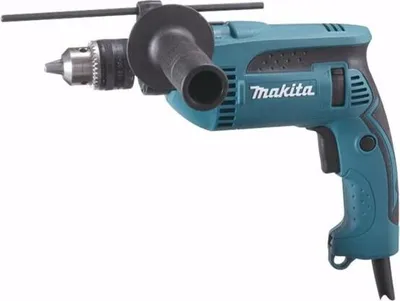 A teal and black Makita drill is shown against a white background.