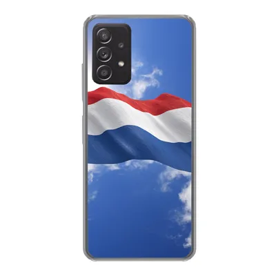 Produktbild von MuchoWow® Handyhülle Schutzhülle Hülle für Samsung galaxy a73 Die Flagge der Niederlande weht am Himmel Silikon Softcase Handy Hülle - Handyhülle