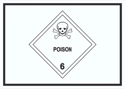Produktbild von Schild Giftige Stoffe Symbol Poison Totenkopf A4 (210x297mm)