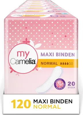 Produktbild von Camelia Maxi Binden Normal 20x6 (120 Stück Damenbinden)