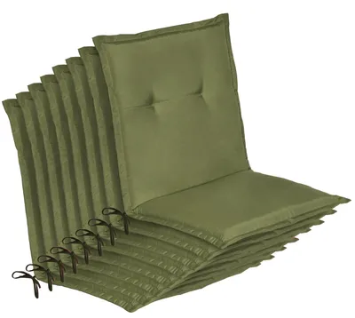 Produktbild von Beautissu 8er Set Niedriglehner Auflage Loft NL, 100x50x6cm, Olivegrün