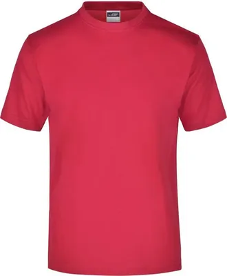 Produktbild von James & Nicholson T-Shirt Round-T Medium, Gr. 2XL,rot