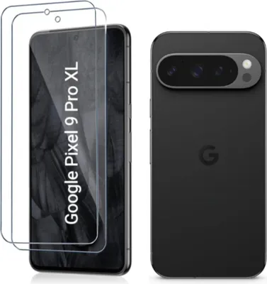 Produktbild von CLM-Tech 2er Set Schutzfolie kompatibel mit Google Pixel 9 Pro XL Panzerfolie Panzerglas Crystal Clear Displayschutz 9H Glas Displayfolie Schutzglas - Unterstützt Fingerabdruck-ID - Folie kristallklar 2X Stück