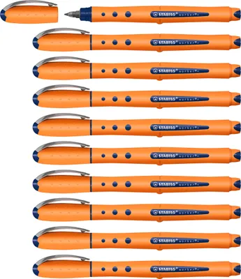 Produktbild von STABILO Tintenroller -  worker+ - medium - 10er Pack - blau
