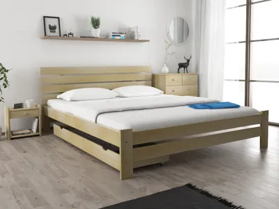 Obrázek produktu pro Postel PARIS zvýšená 180 x 200 cm, borovice Rošt: Bez roštu, Matrace: Matrace Somnia 17 cm