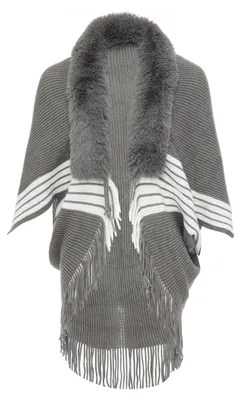 Produktbild von ALBEE damen poncho - grau, M