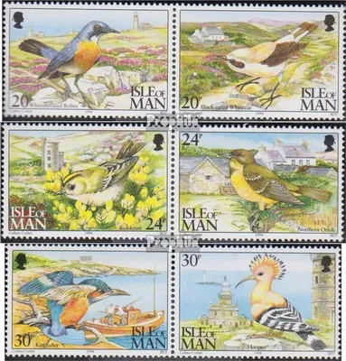 Produktbild von Briefmarken GB - Isle of Man 1994 Mi 570-575 Paare (kompl.Ausg.) postfrisch Vögel
