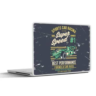 Produktbild von MuchoWow® Laptop Aufkleber Sticker Cover Auto - Rennstrecke - Oldtimer 40x30 cm - Laptop Dekoration - Selbstklebend